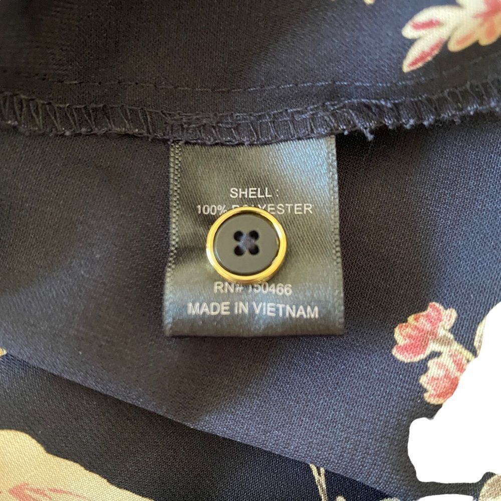 41 Hawthorn Navy Floral Roll Cuff Dress Sz XSP - Picture 8 of 10